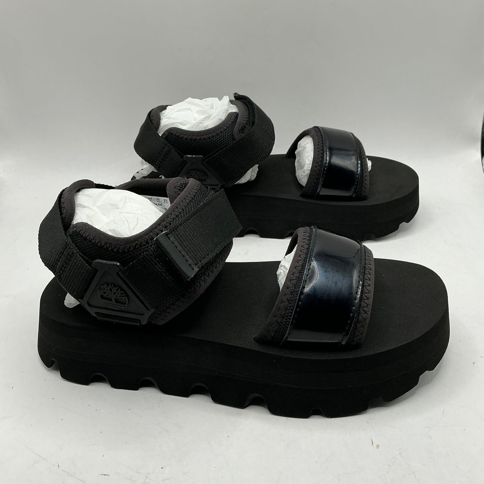 Timberland, Euro Swift Sandal, Black mesh and patent sandals