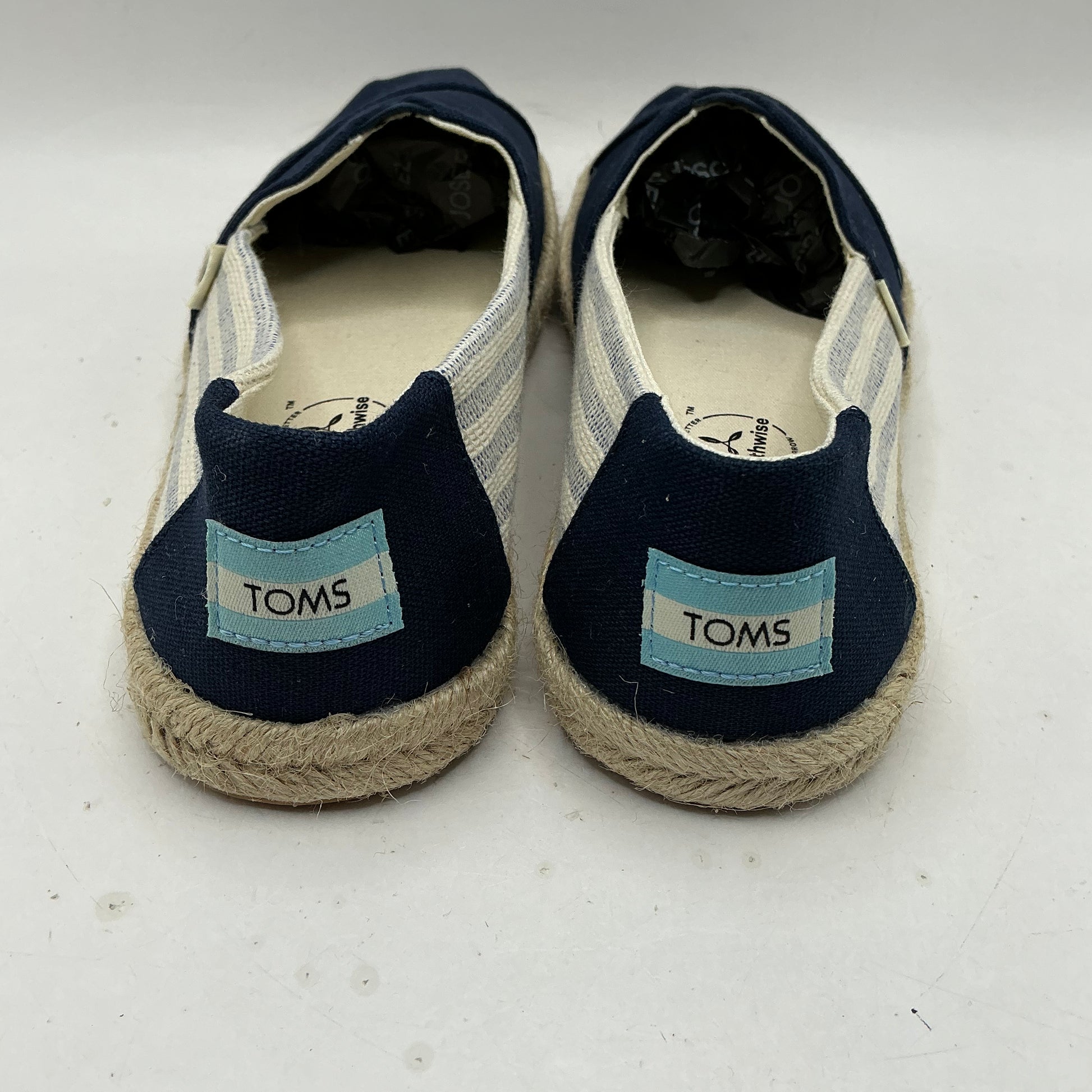 Toms, navy ladies espadrille shoes