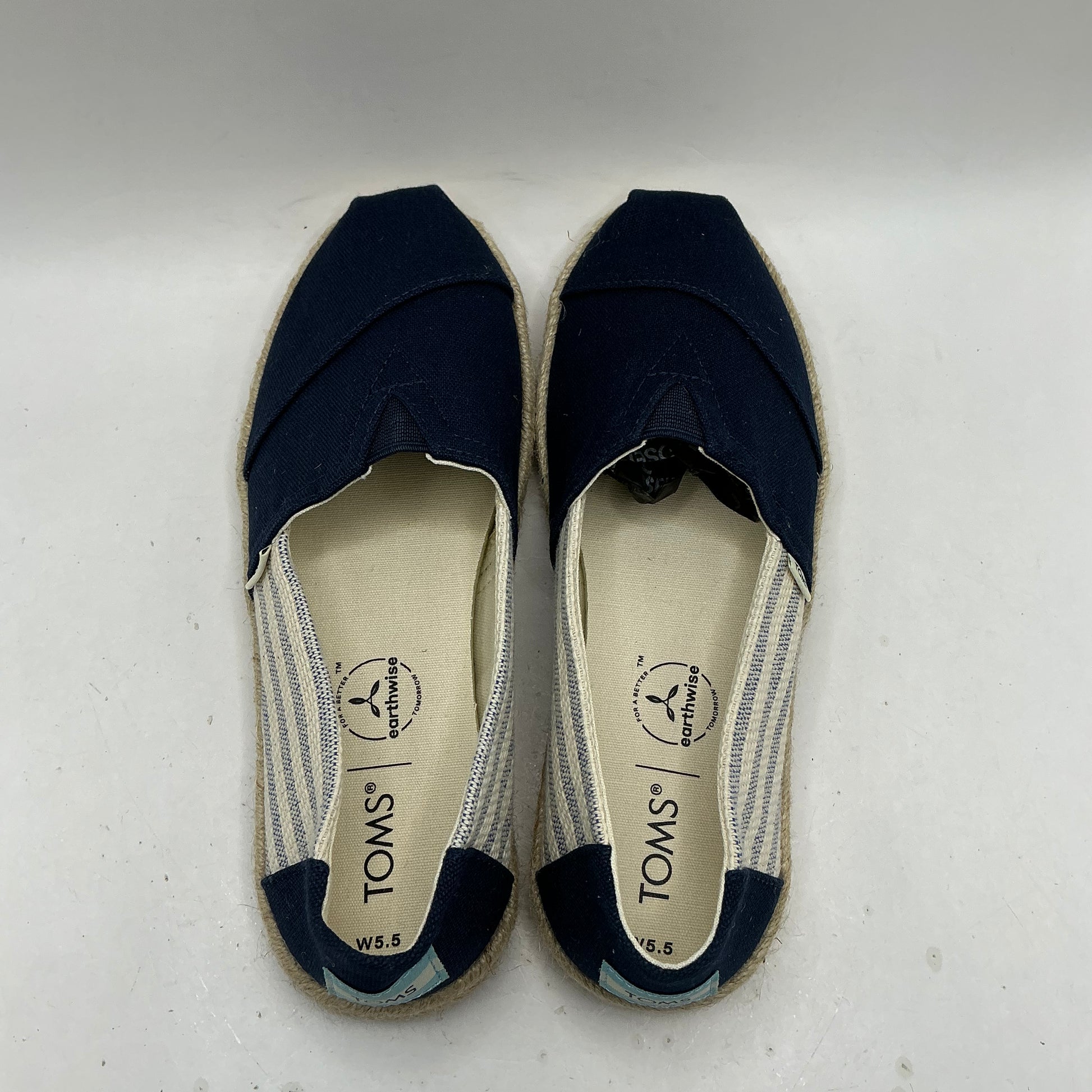 Toms, navy ladies espadrille shoes