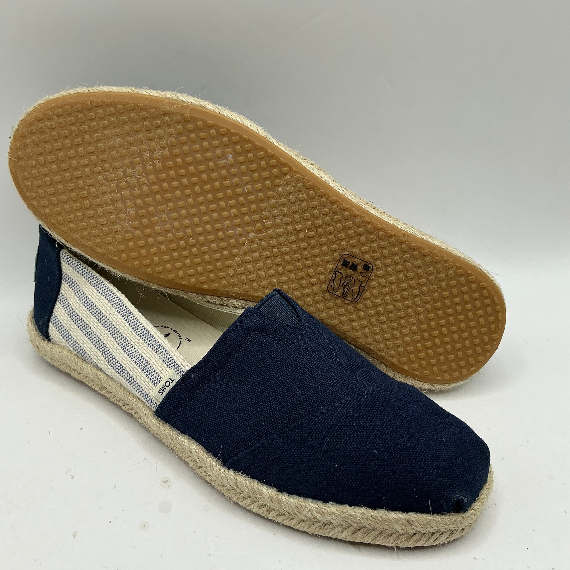 Toms, navy ladies espadrille shoes