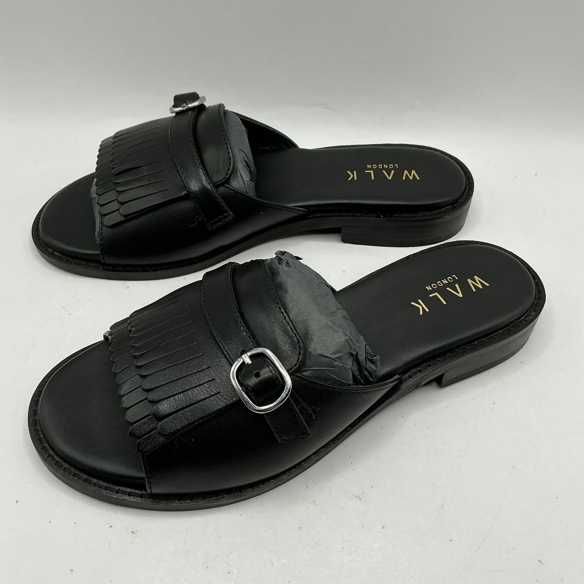 Walk London, Portofino black leather sandals