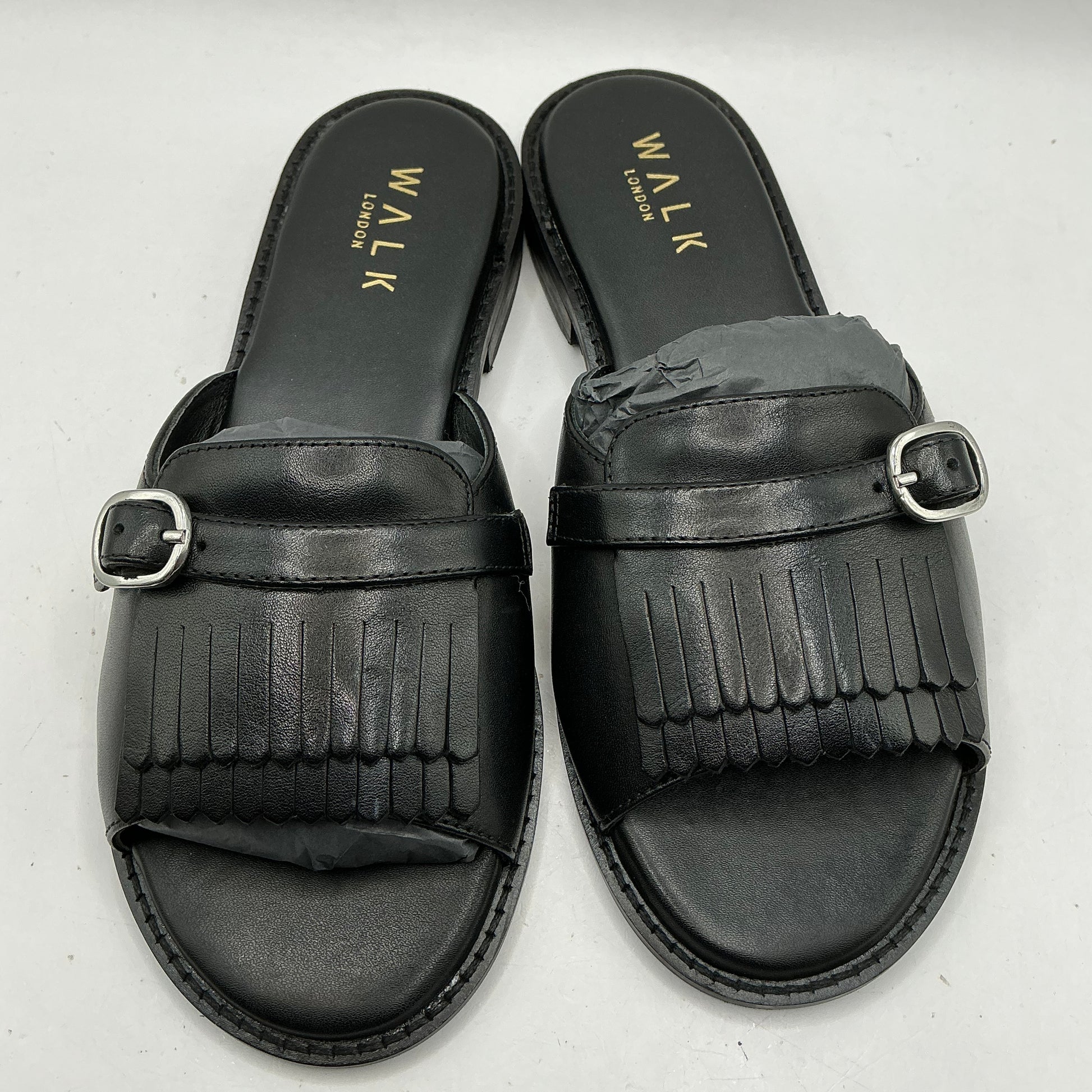 Walk London, Portofino black leather sandals