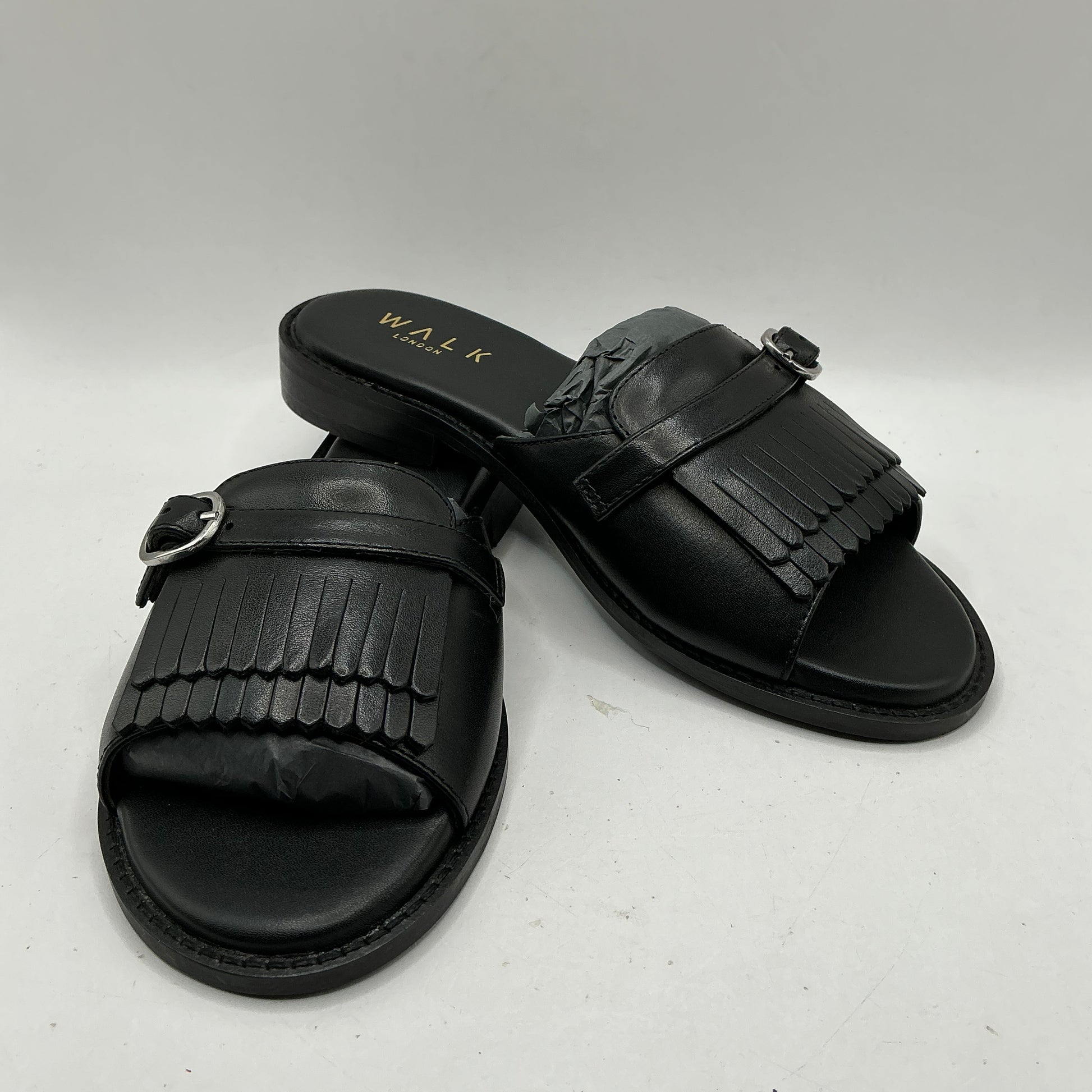 Walk London, Portofino black leather sandals
