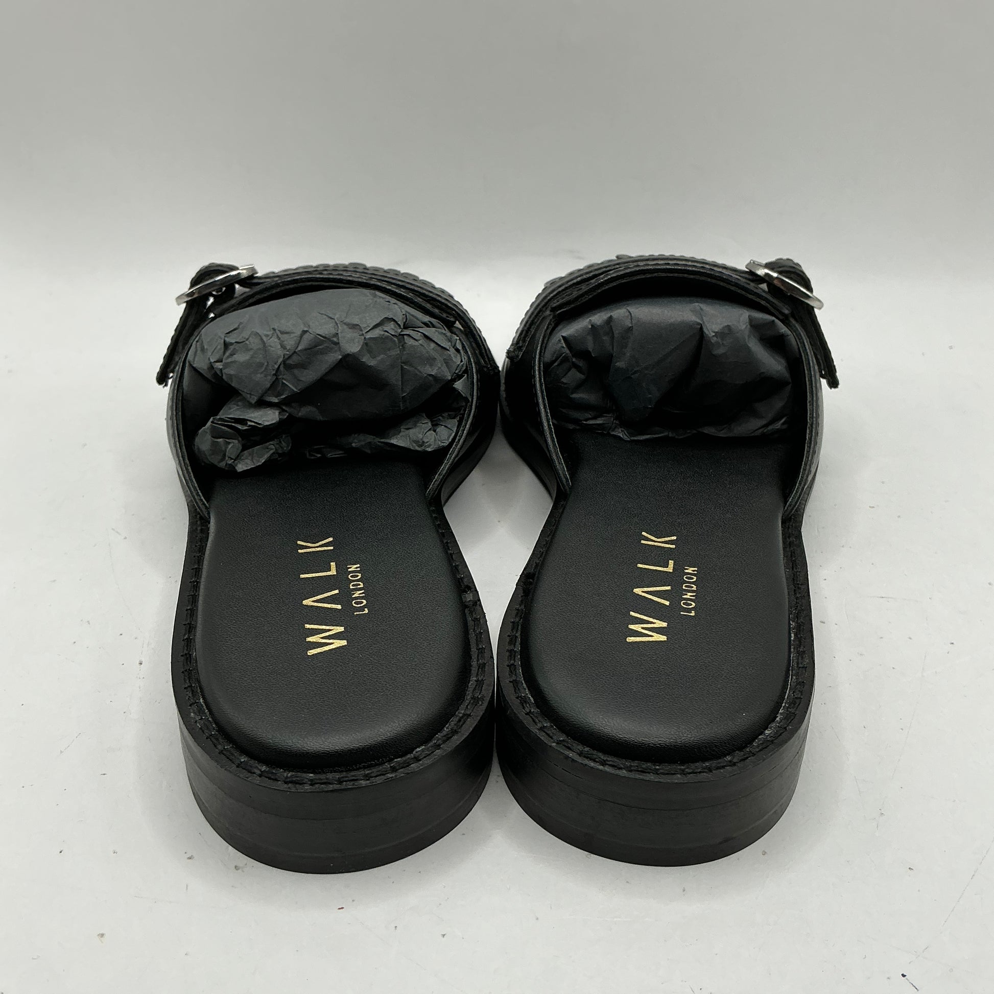 Walk London, Portofino black leather sandals