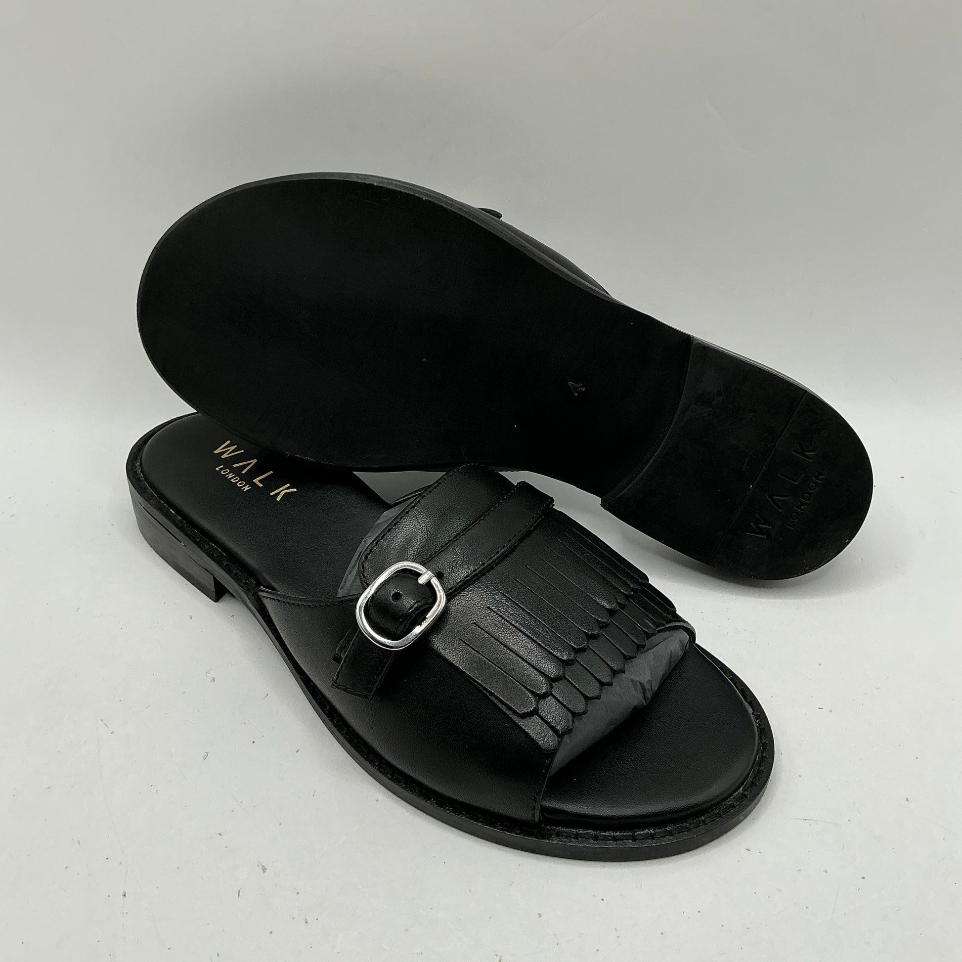Walk London, Portofino black leather sandals