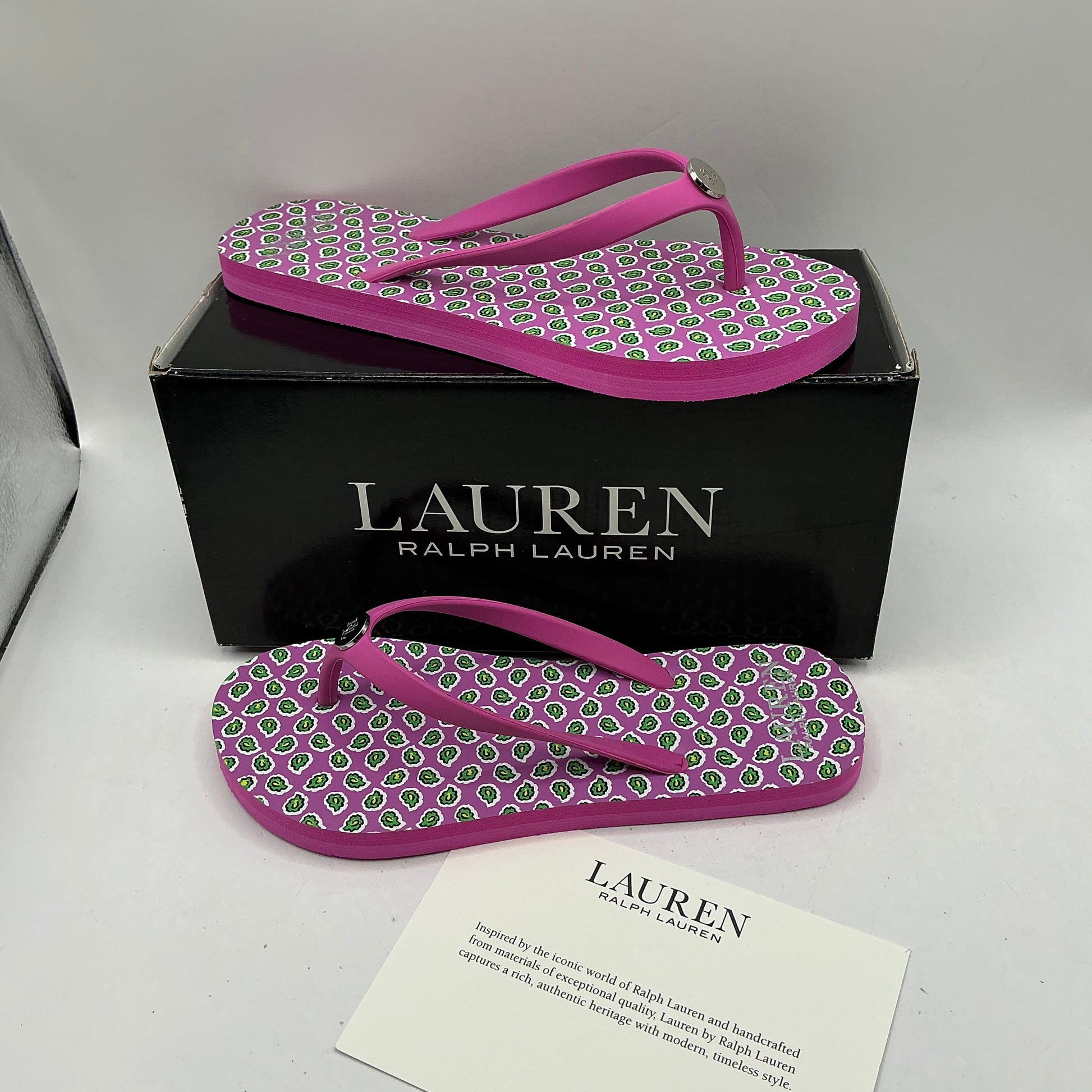 Lauren, Ralph Lauren toe post flip flops, pink