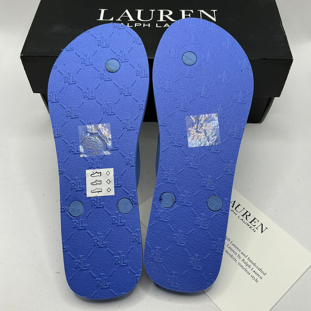 Lauren, Ralph Lauren blue toe post flip flops