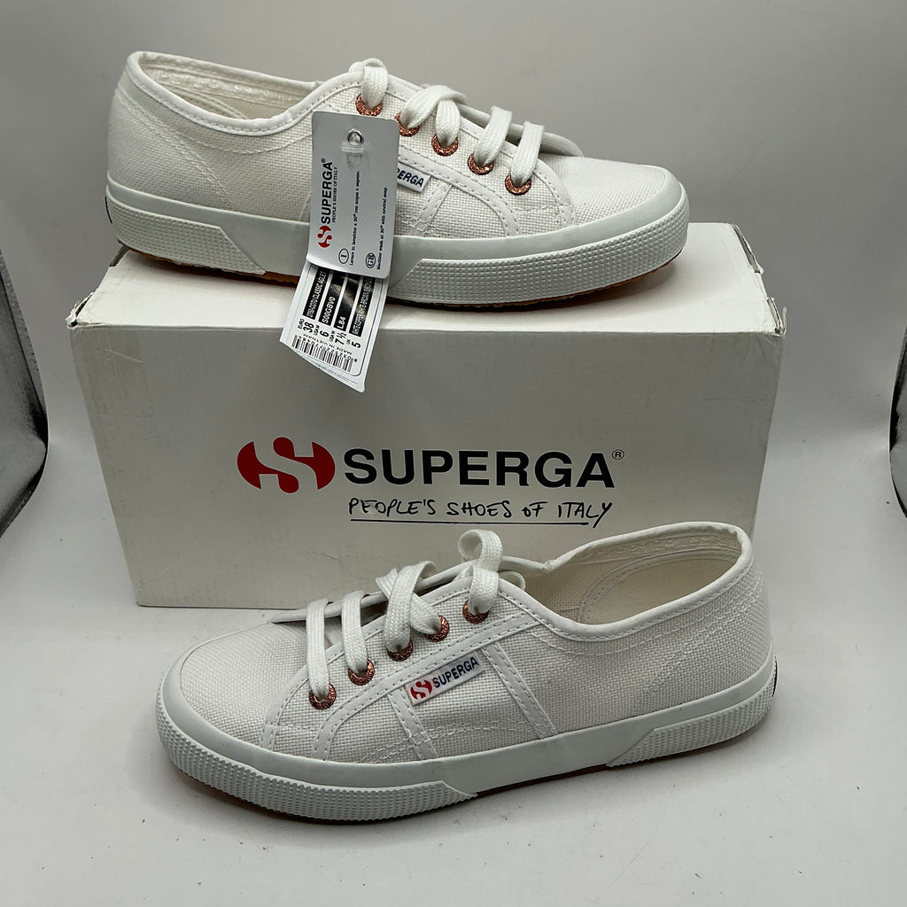 Superga 2750 white canvas trainers