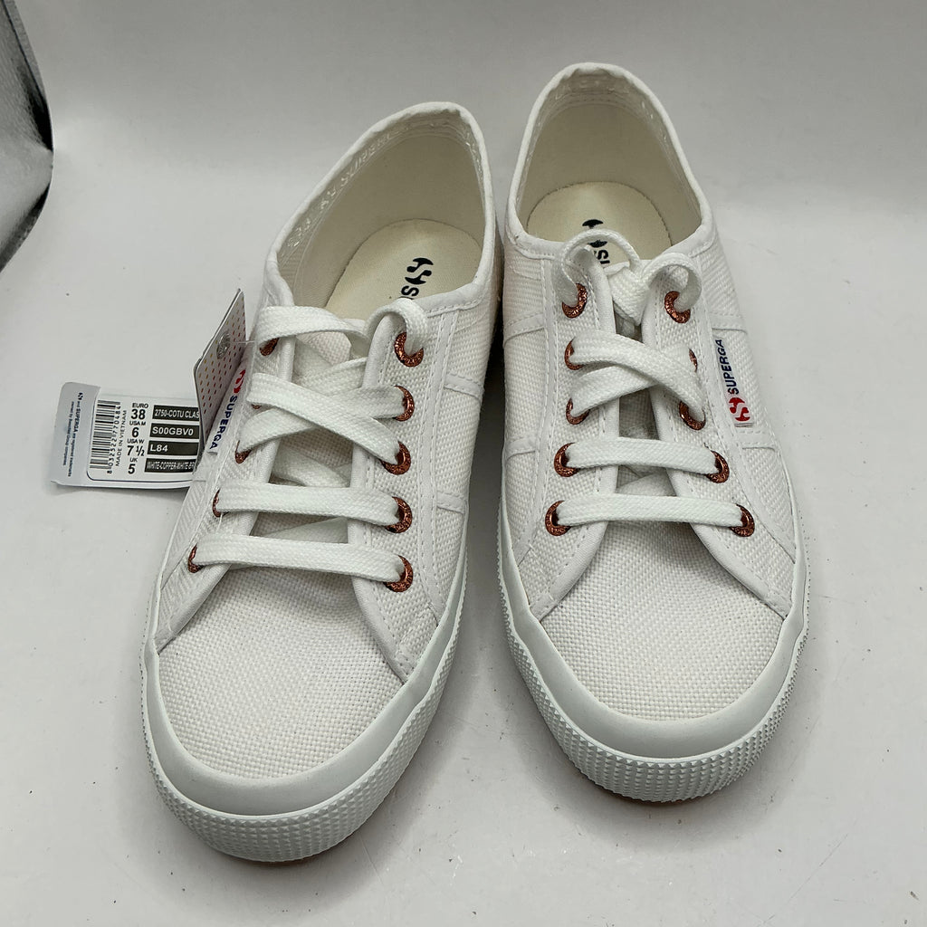 Superga 2750 white canvas trainers