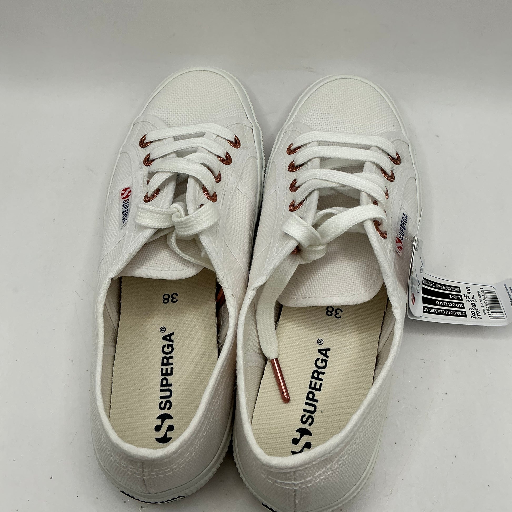 Superga 2750 white canvas trainers