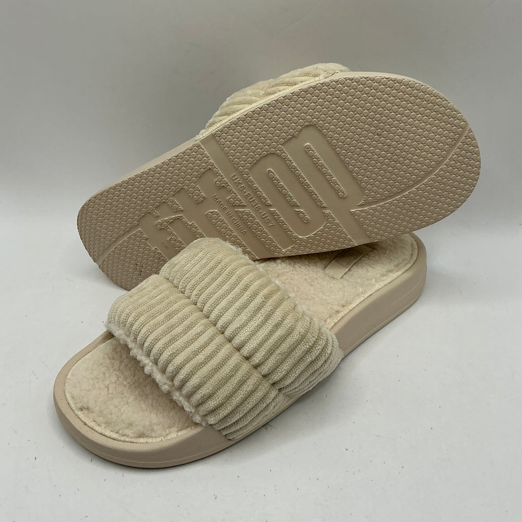 FitFlop
Womens Iqushion Fleece-lined Corduroy Slides, ivory