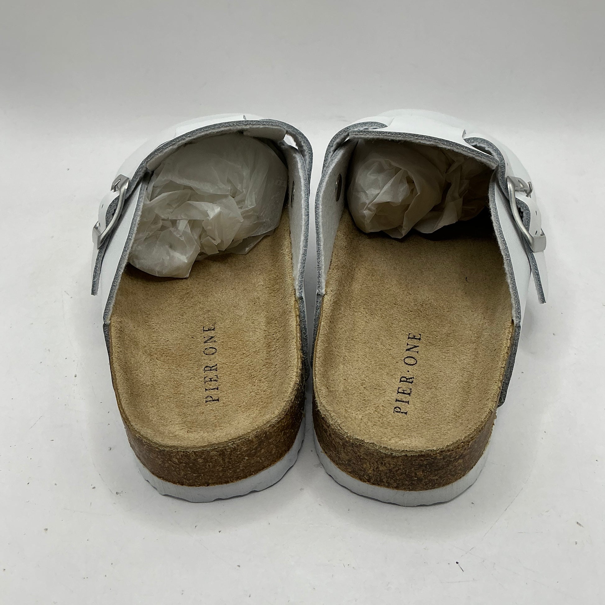 Pier One, white clogs