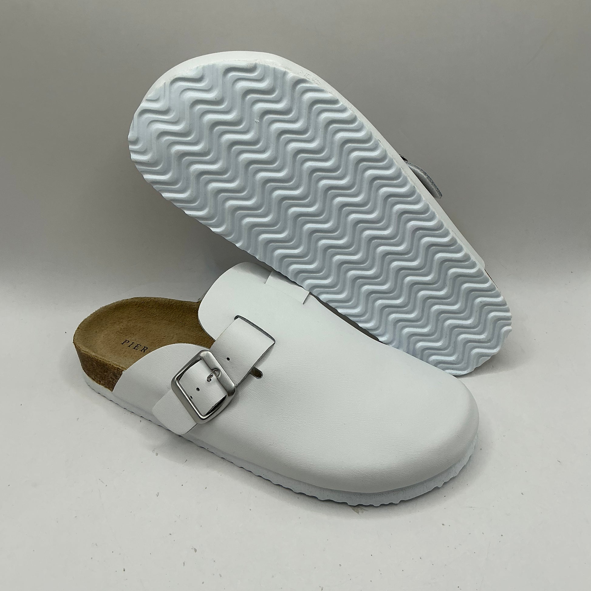 Pier One, white clogs