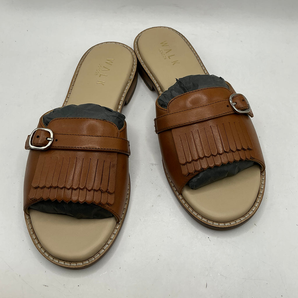 Walk London, Portofino brown leather mules