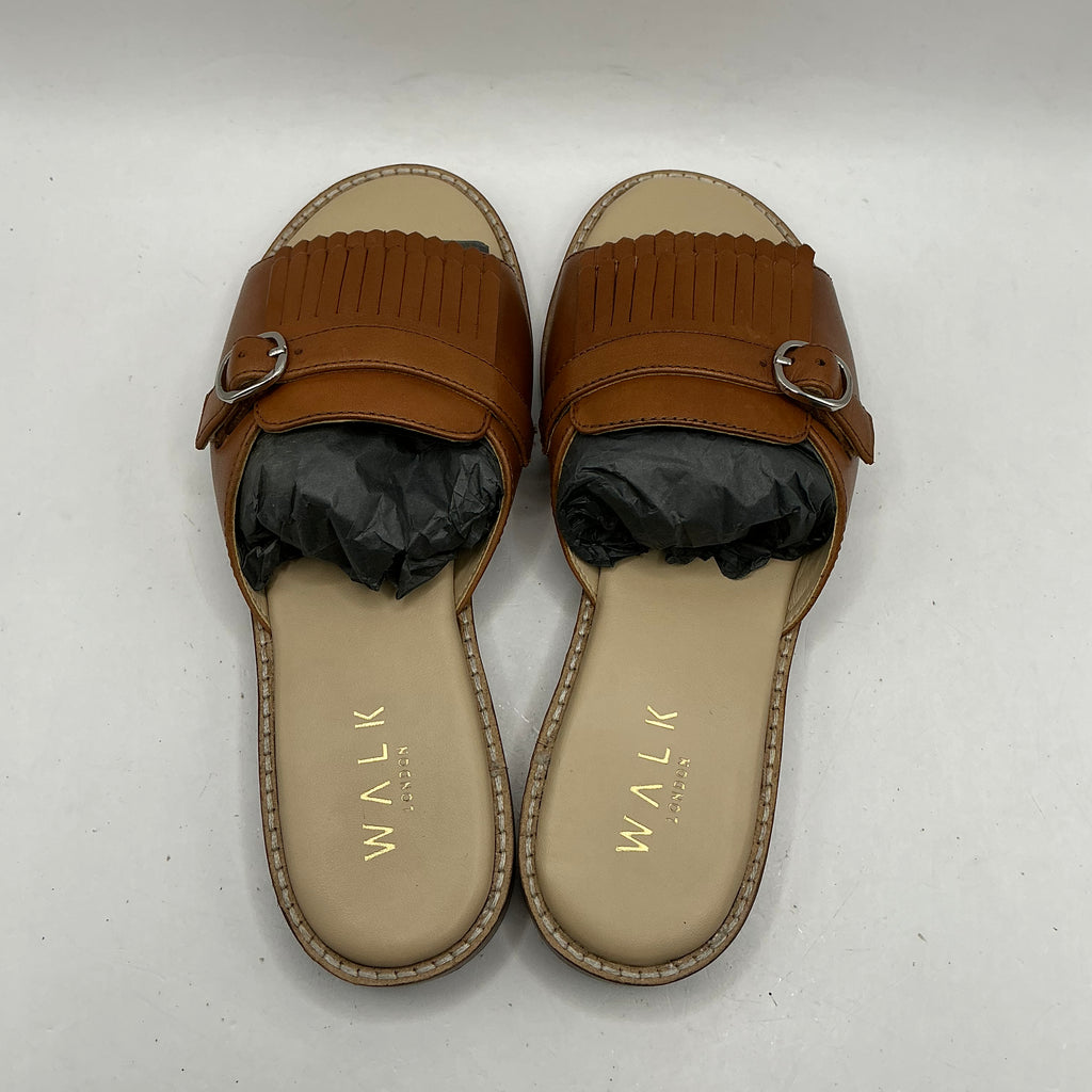 Walk London, Portofino brown leather mules