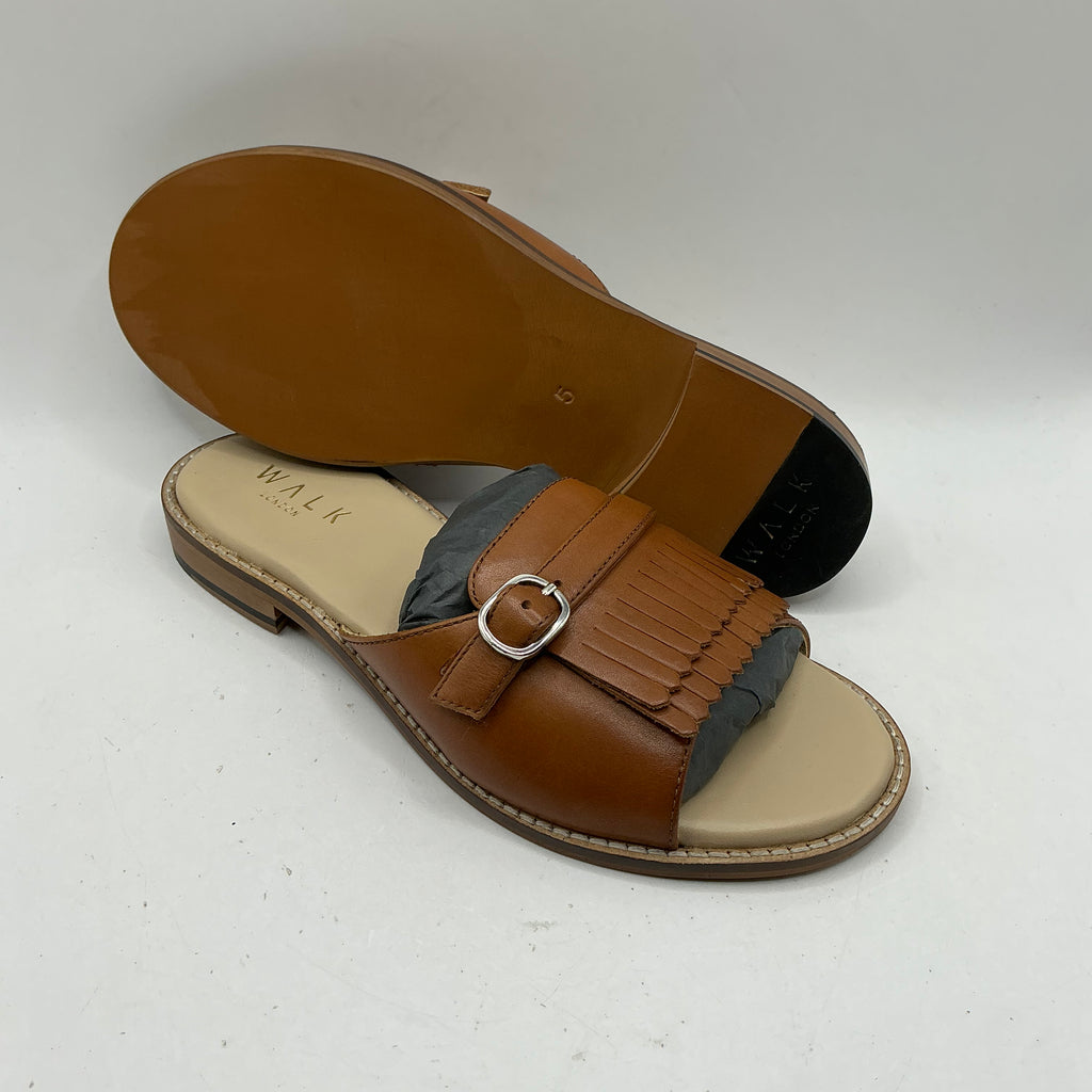 Walk London, Portofino brown leather mules