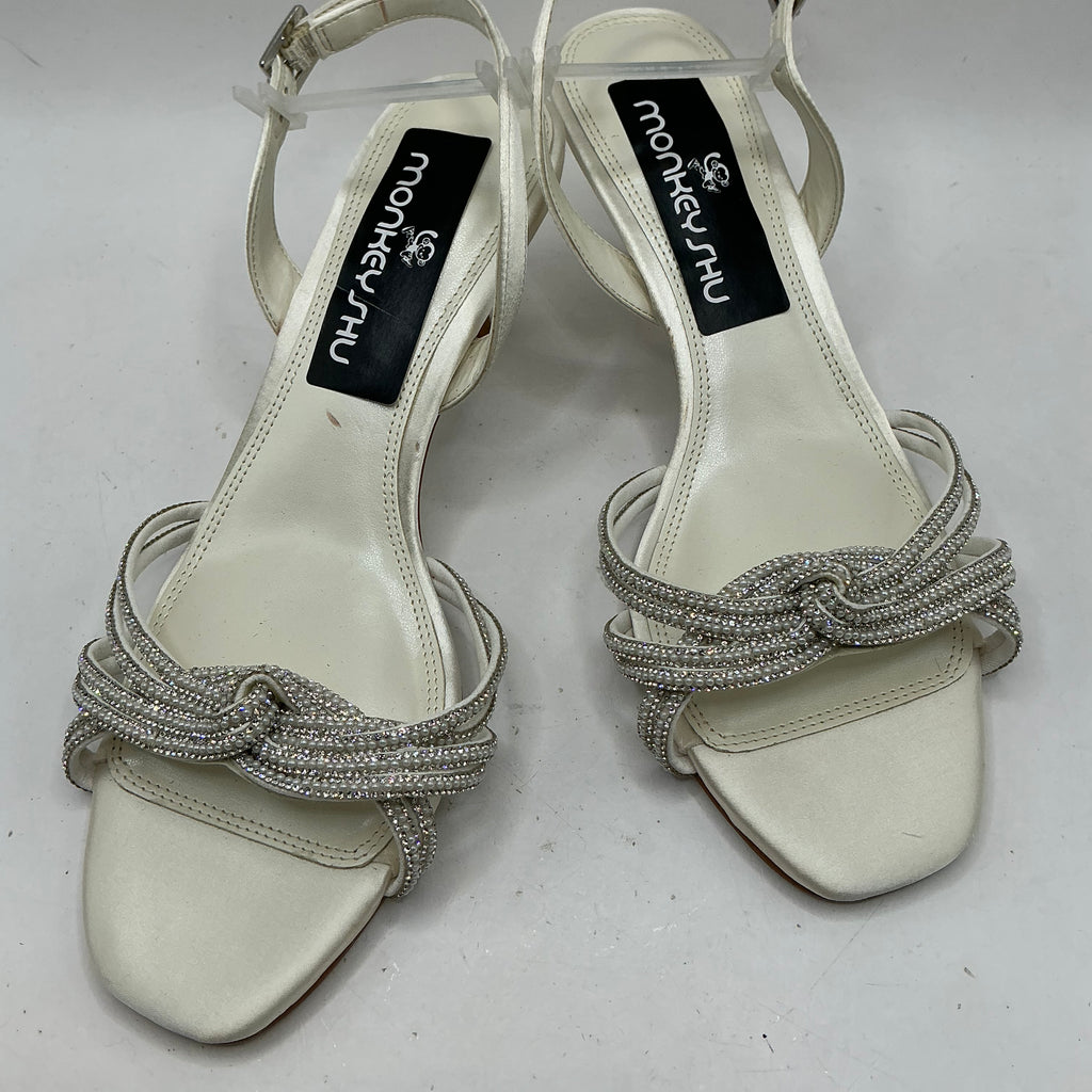 Ivory Satin Bridal Shoes with Diamanté and Pearl style embellishments, wedding, bridesmaid