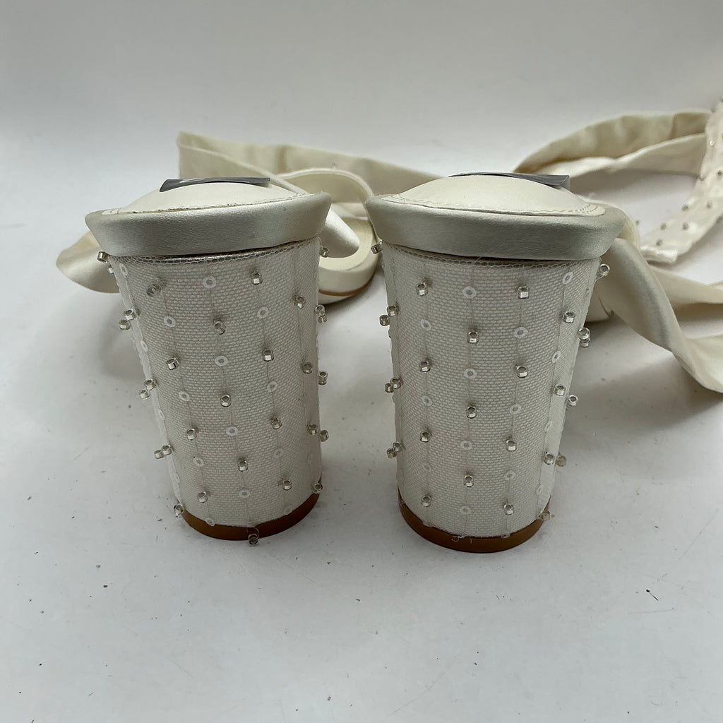 Ivory Satin Bridal Shoes With Embellishments, Bridesmaid, Wedding