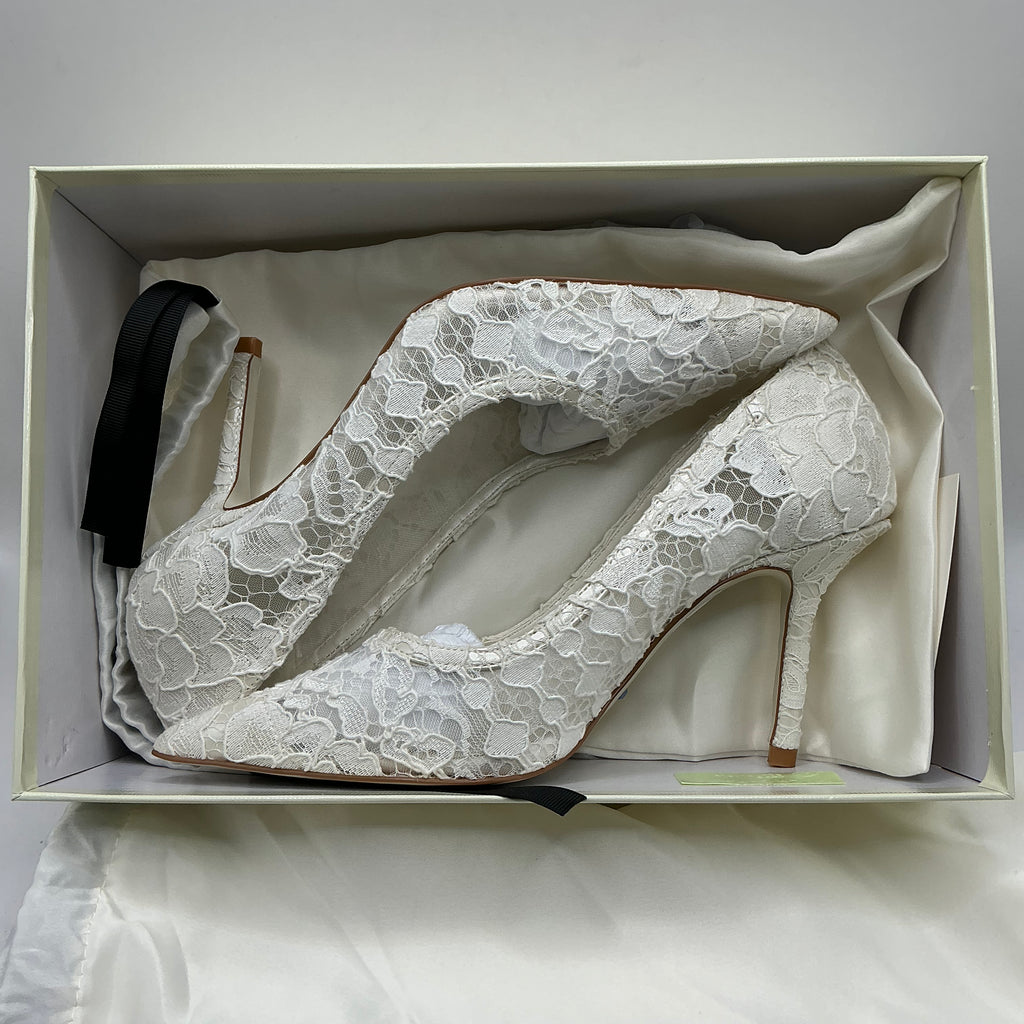 Ivory Lace Bridal shoes, Wedding, Bridesmaid