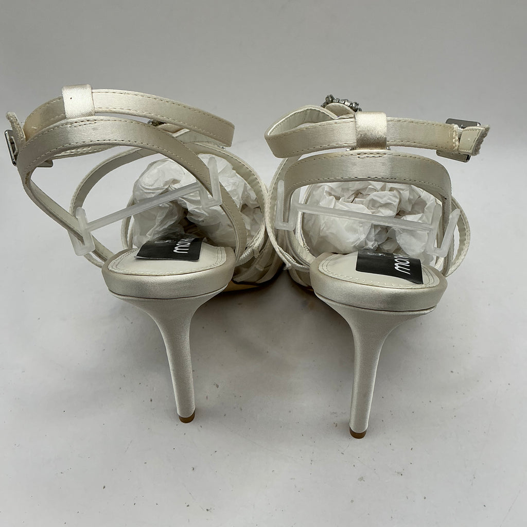 Ivory Satin Wedding Shoes, with Crystal embellishments, Wedding, Bridesmaid