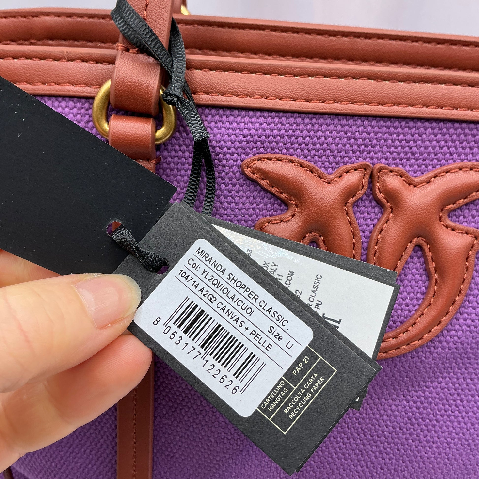 Pinko Miranda canvas shopper classic, handbag