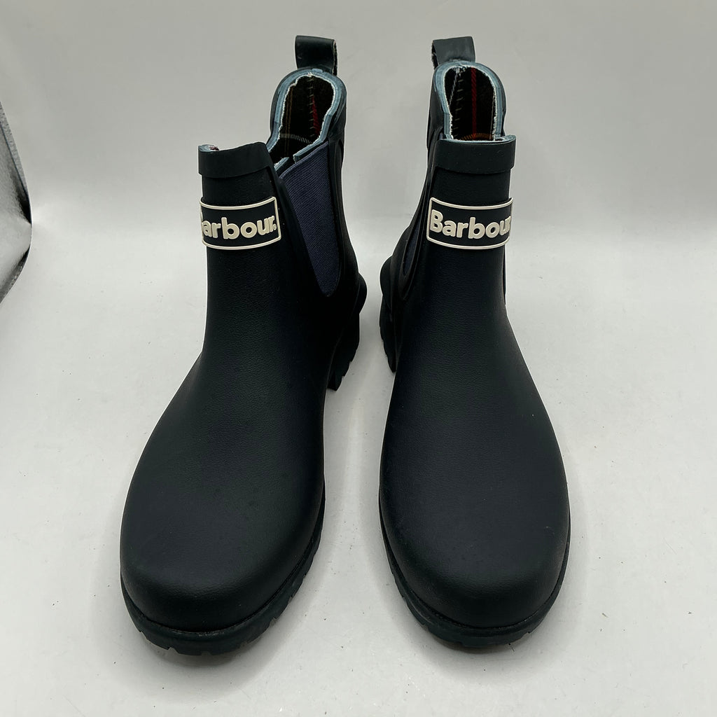 Barbour Wilton welly boots, navy