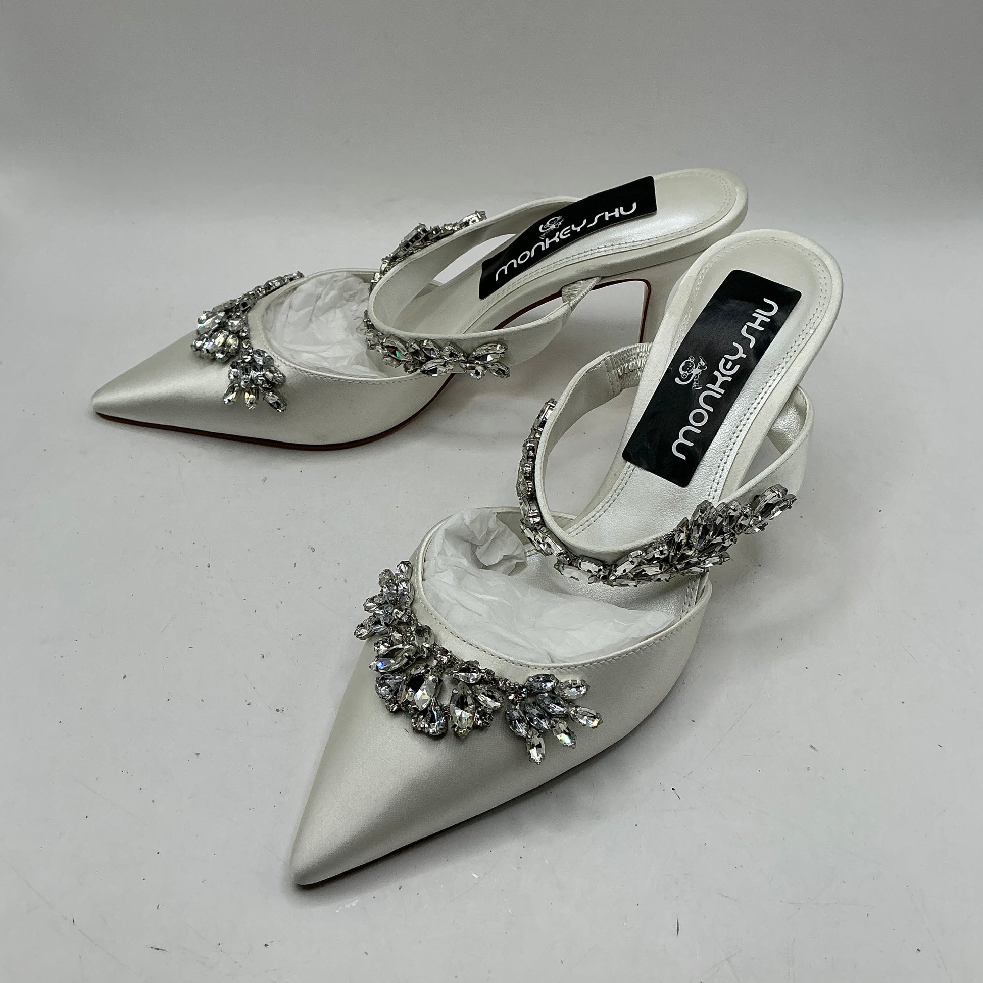 Ivory satin embellished Bridal shoes, Wedding, Bridesmaid