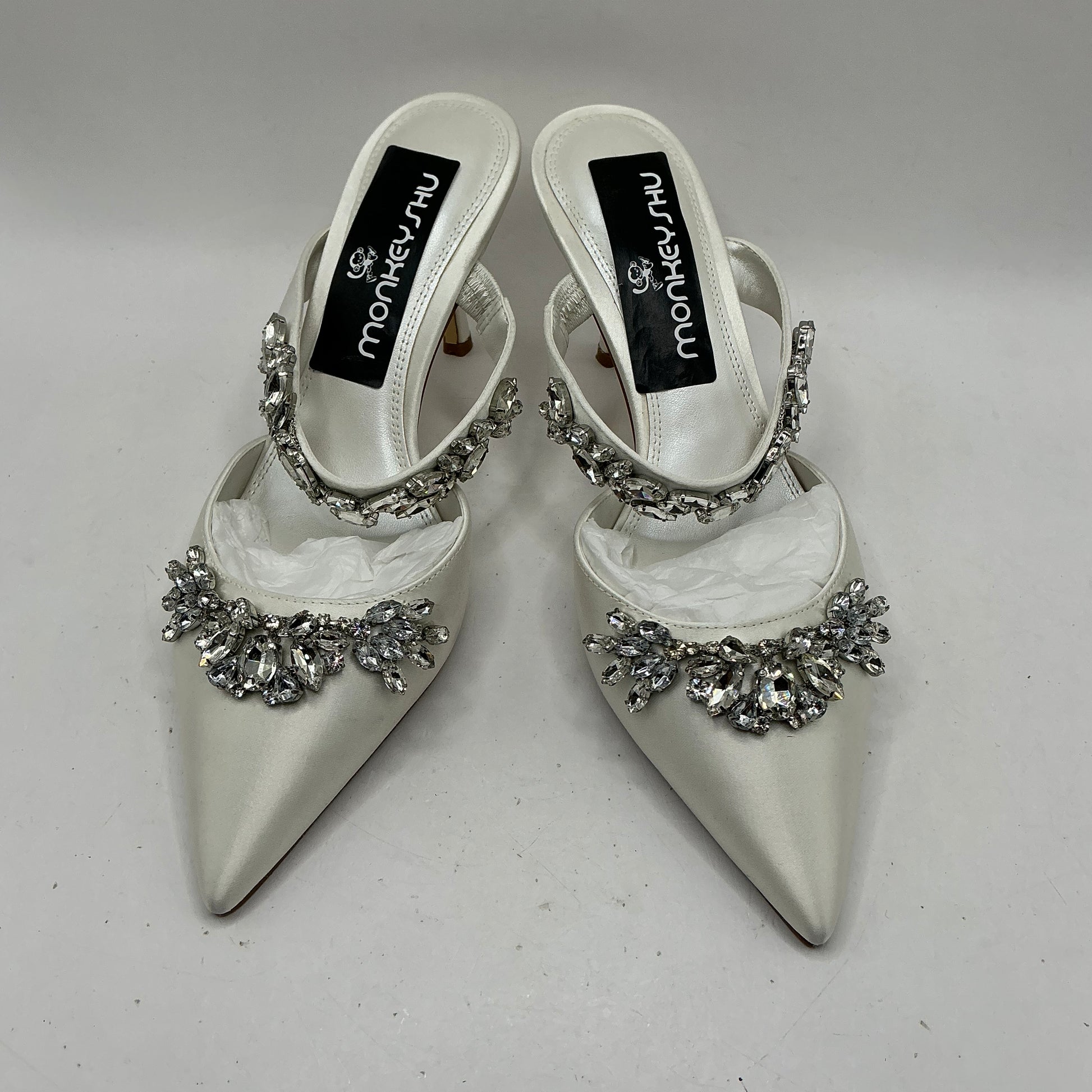 Ivory satin embellished Bridal shoes, Wedding, Bridesmaid