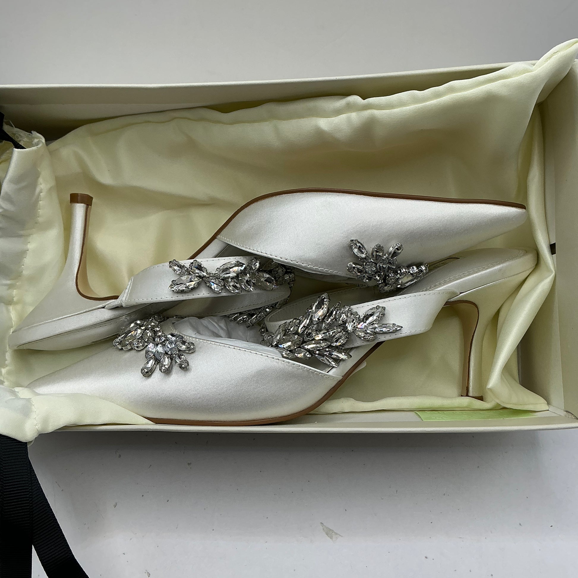 Ivory satin embellished Bridal shoes, Wedding, Bridesmaid