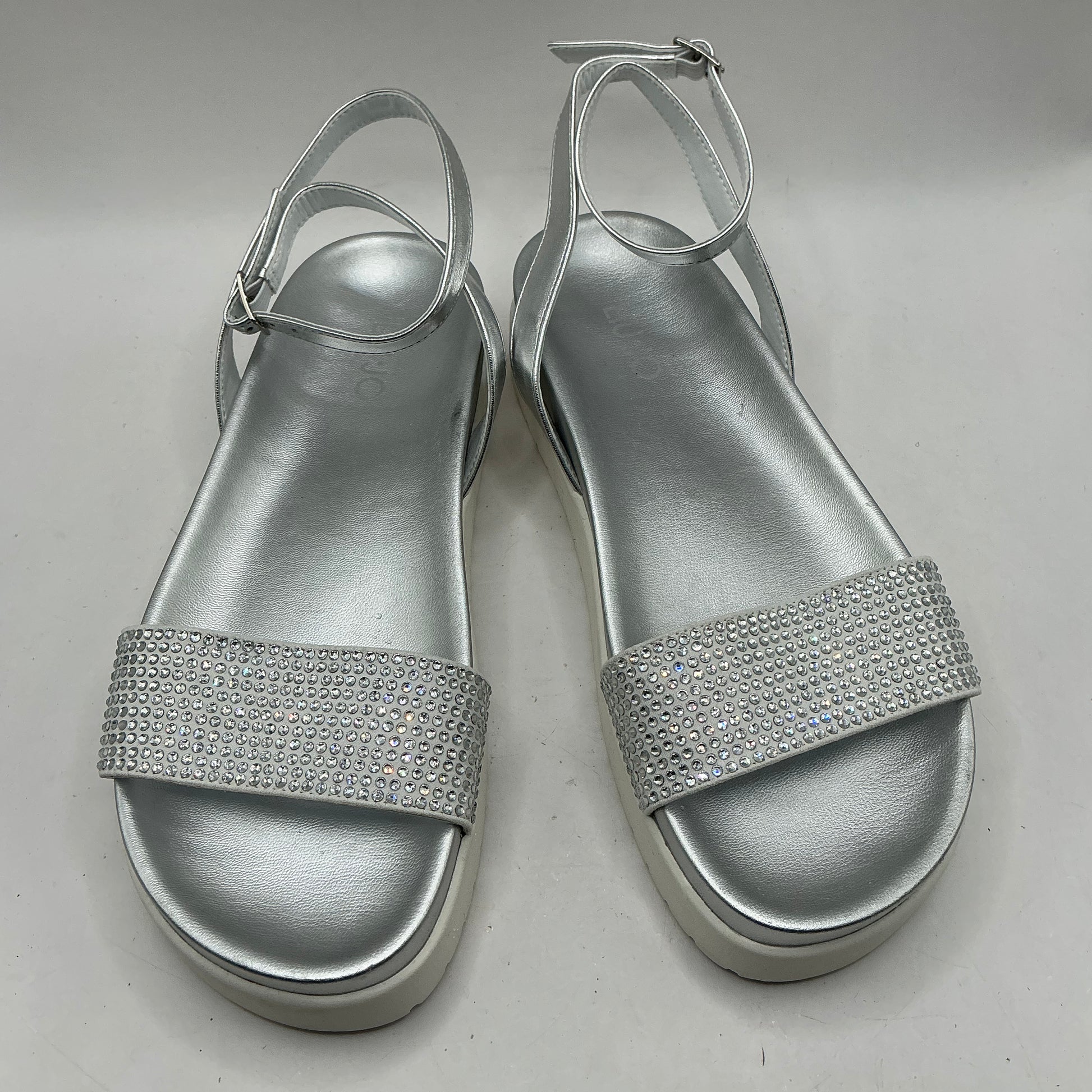 Liu-Jo Crystal sparkle sandals with platform sole