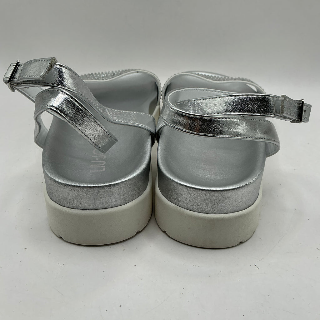 Liu-Jo Crystal sparkle sandals with platform sole