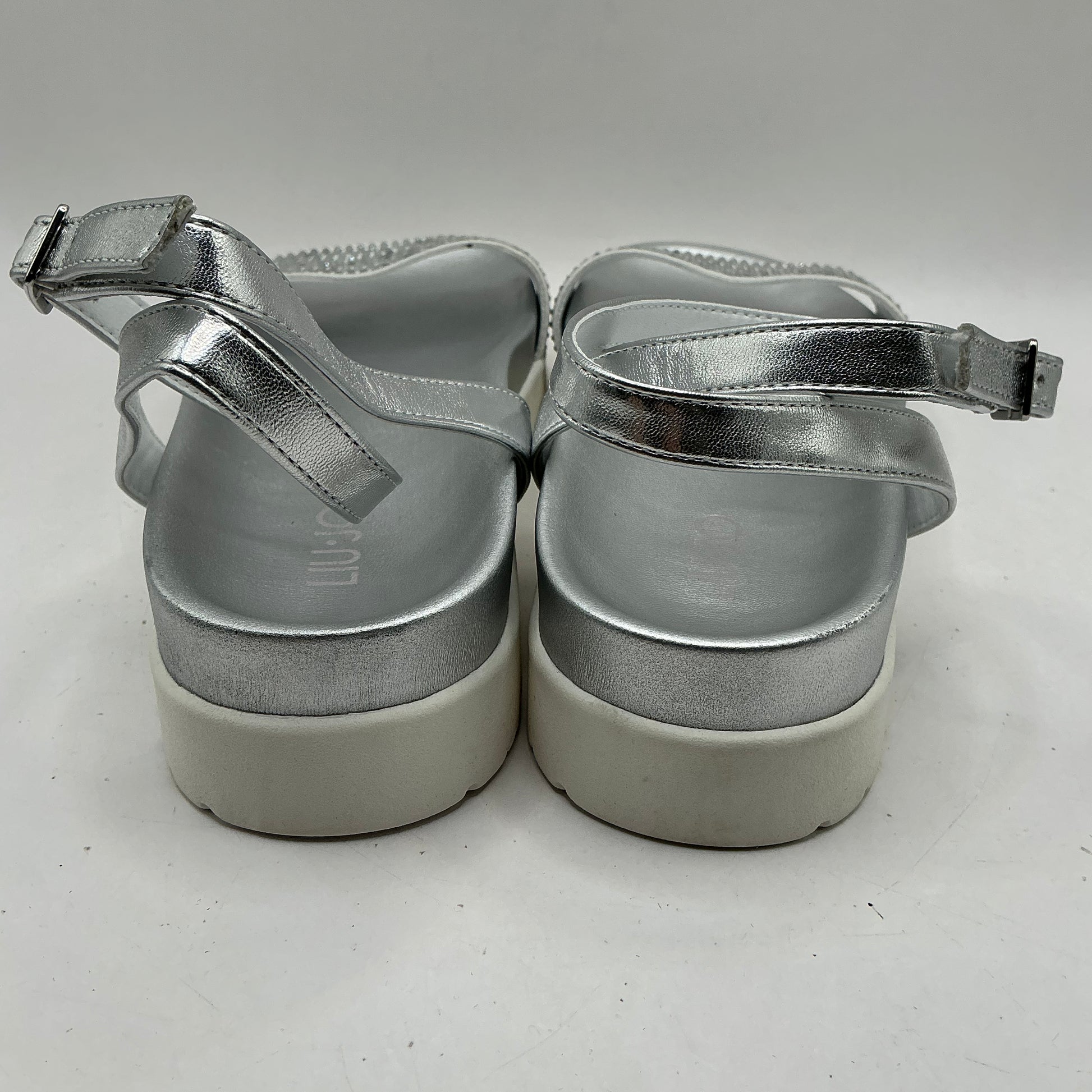 Liu-Jo Crystal sparkle sandals with platform sole