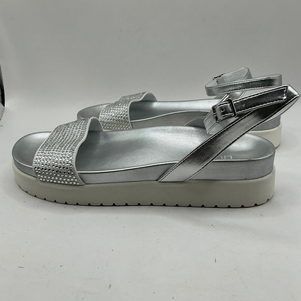 Liu-Jo Crystal sparkle sandals with platform sole