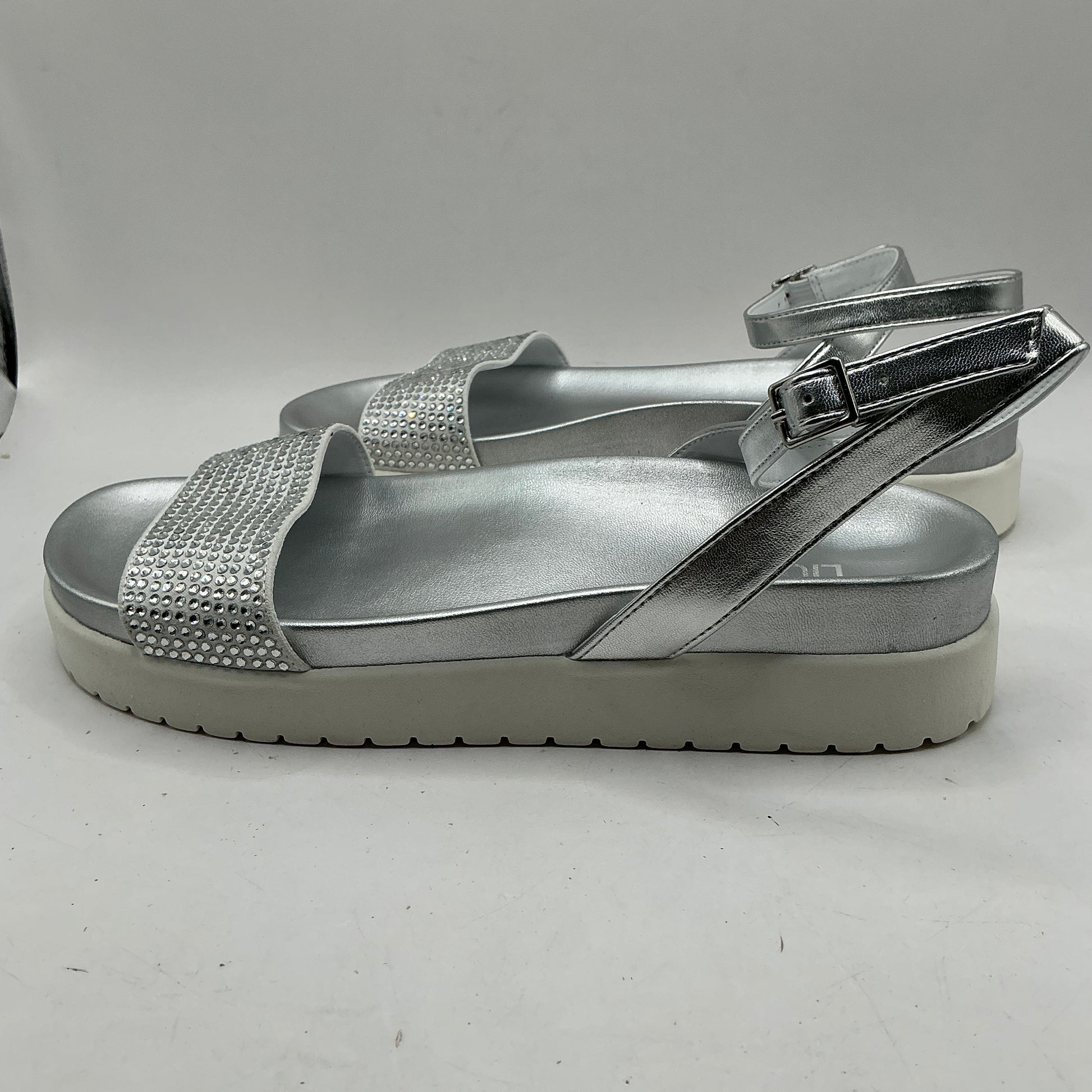 Liu-Jo Crystal sparkle sandals with platform sole