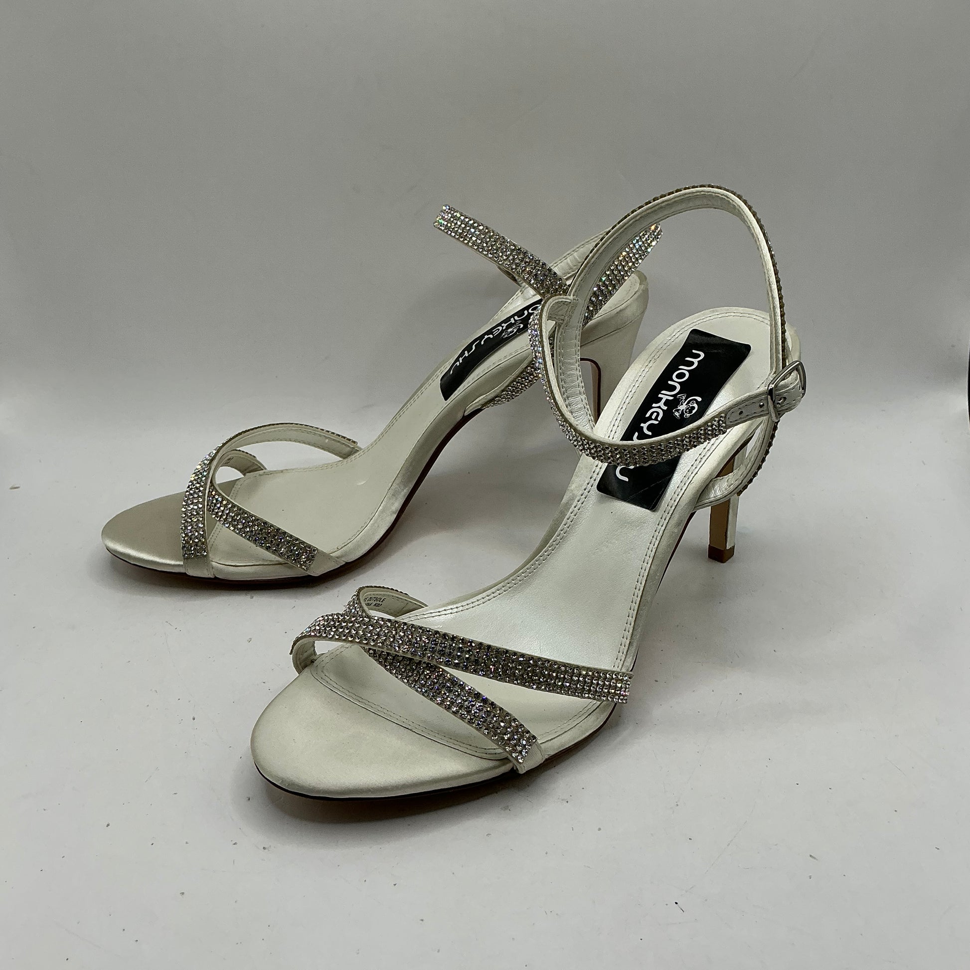 Ivory Satin and Diamanté Bridal Shoes, Wedding, Bridesmaid