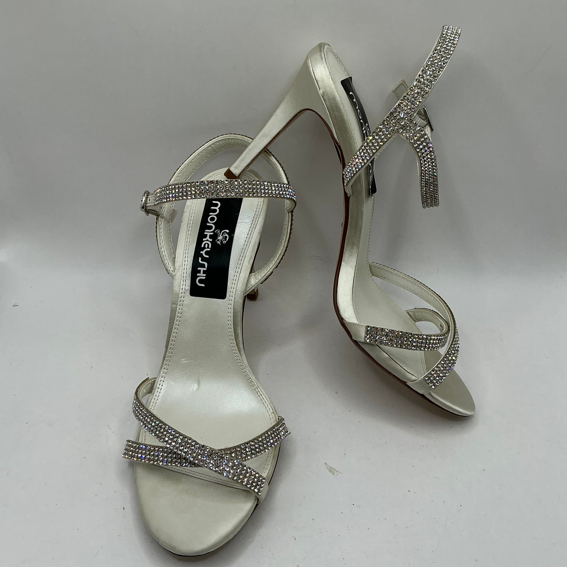 Ivory Satin and Diamanté Bridal Shoes, Wedding, Bridesmaid