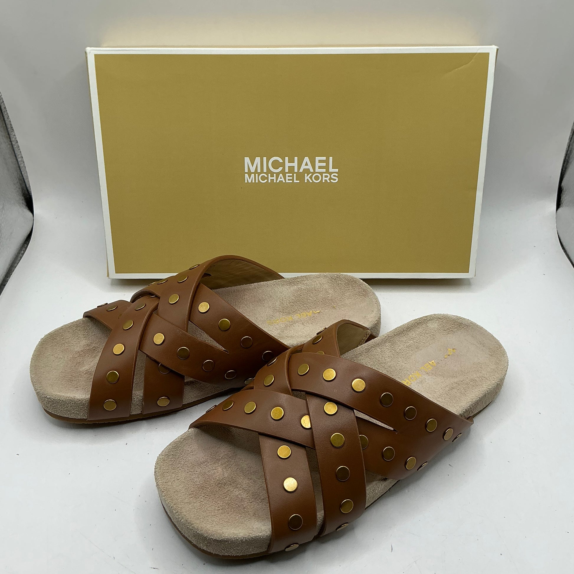 Michael Kors, Irene flat leather sandals