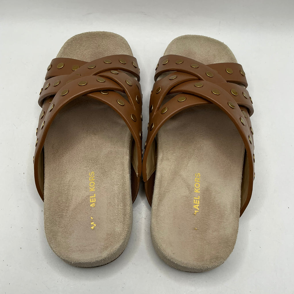 Michael Kors, Irene flat leather sandals