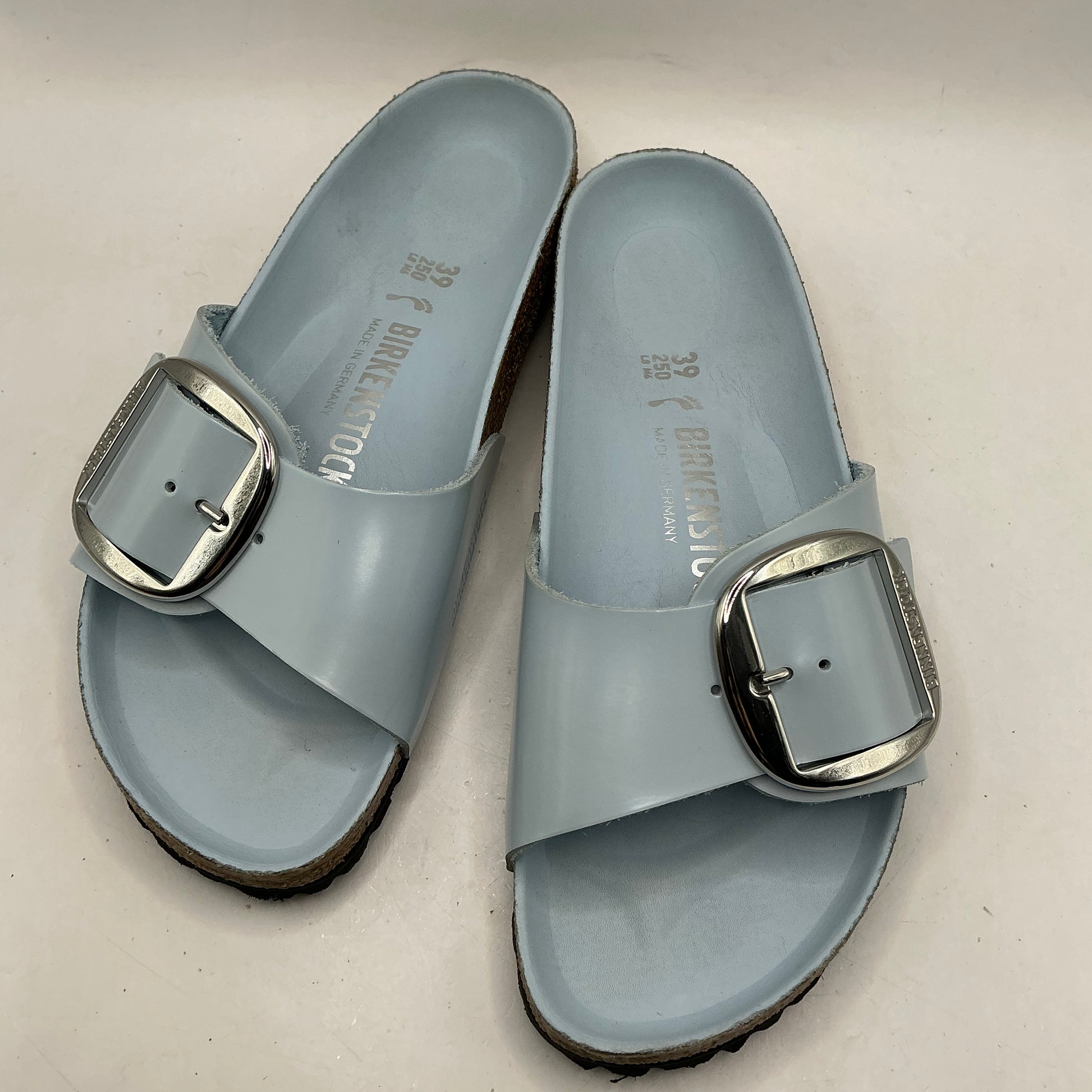 Birkenstock, Madrid Big Buckle, baby blue high shine