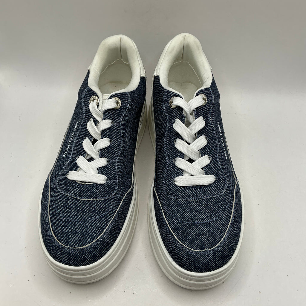 Michael Kors, Hayes denim wash platform trainers