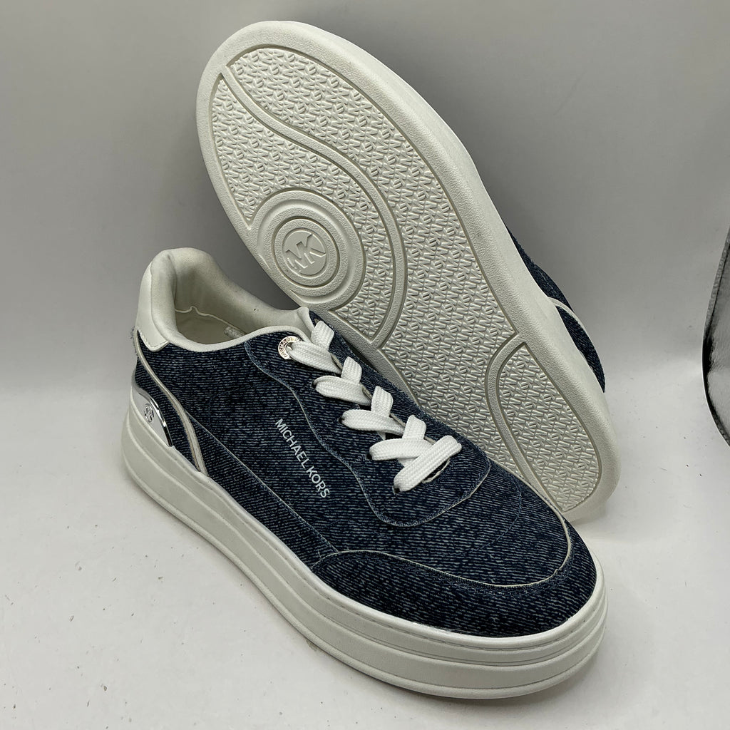 Michael Kors, Hayes denim wash platform trainers