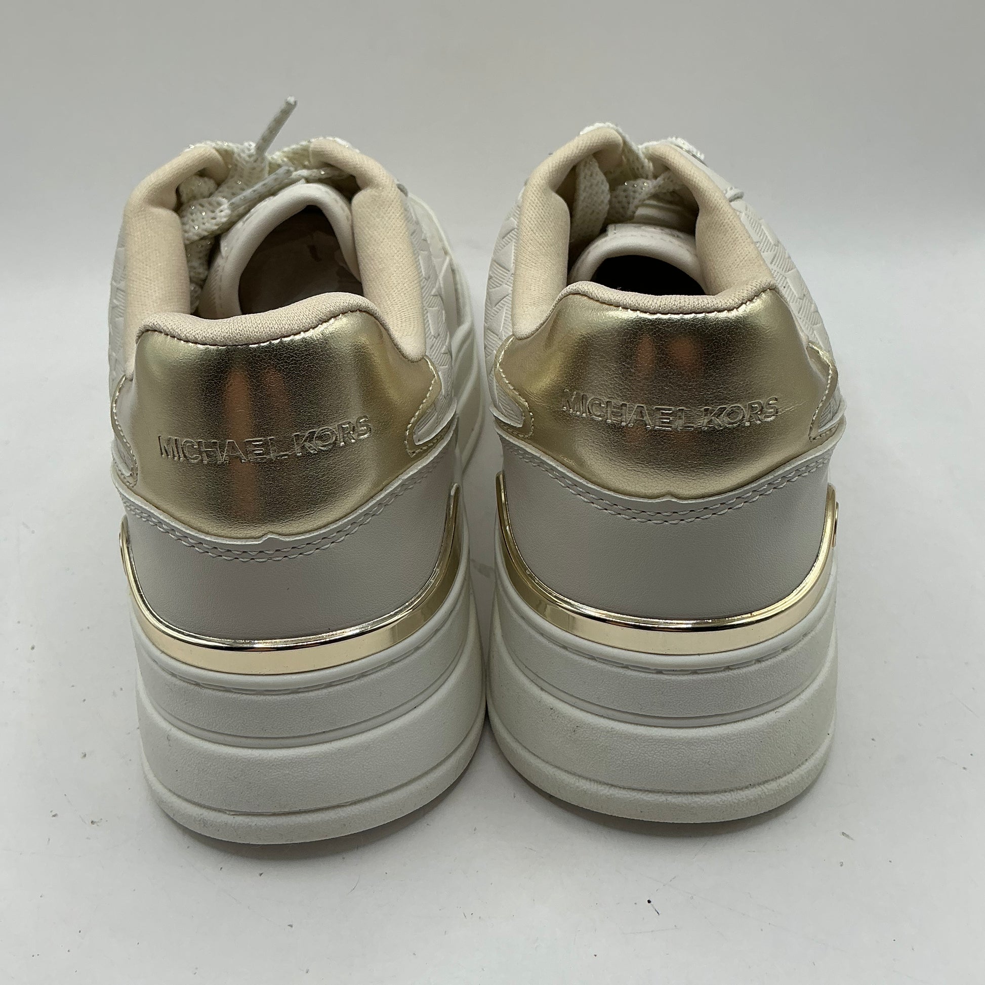 Michael Kors, Hayes signature logo platform trainers, Vanilla