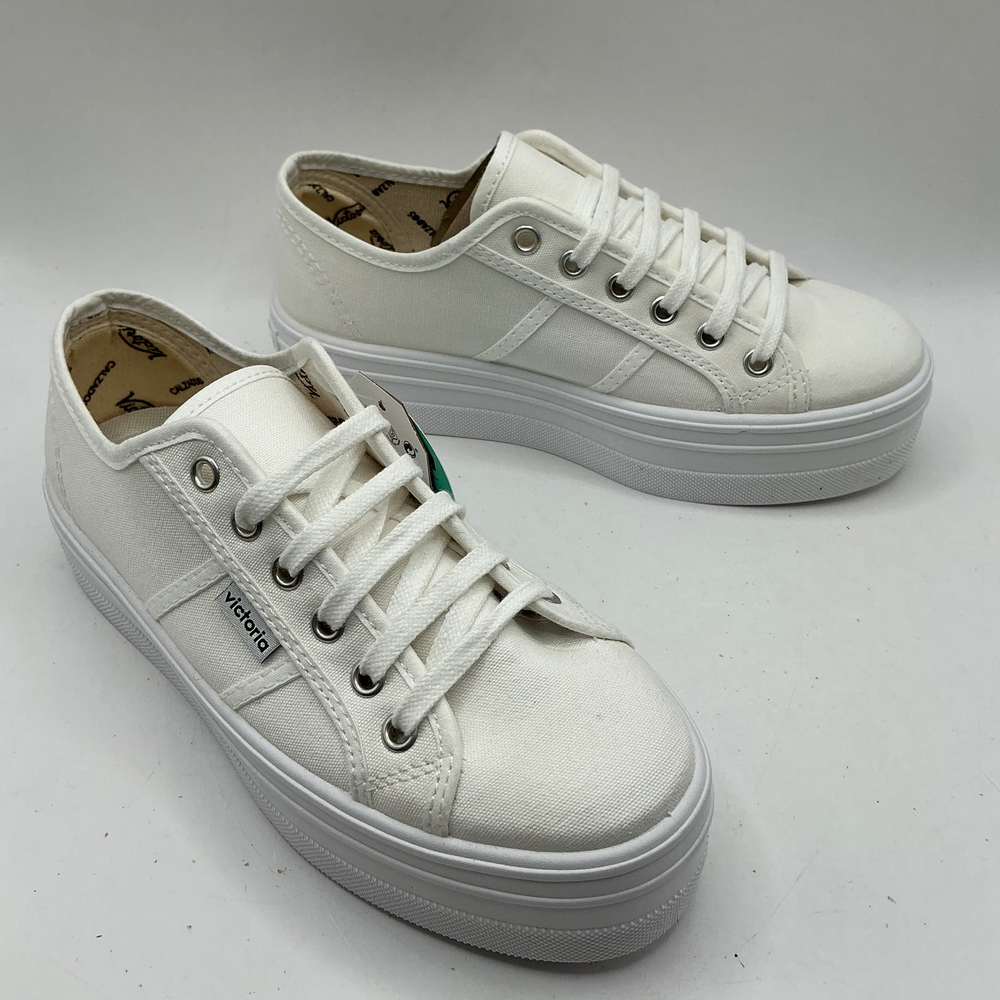 Victoria, cotton platform plimsolls, trainers