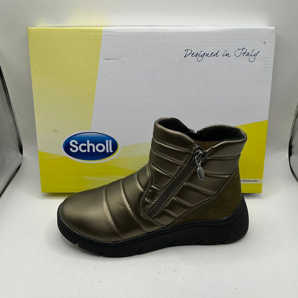 Scholl, Aprica Bronze ankle boots