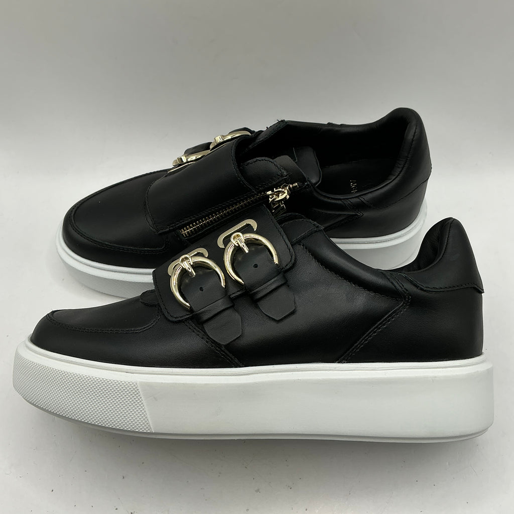 Aigner, Black Leather Trainers