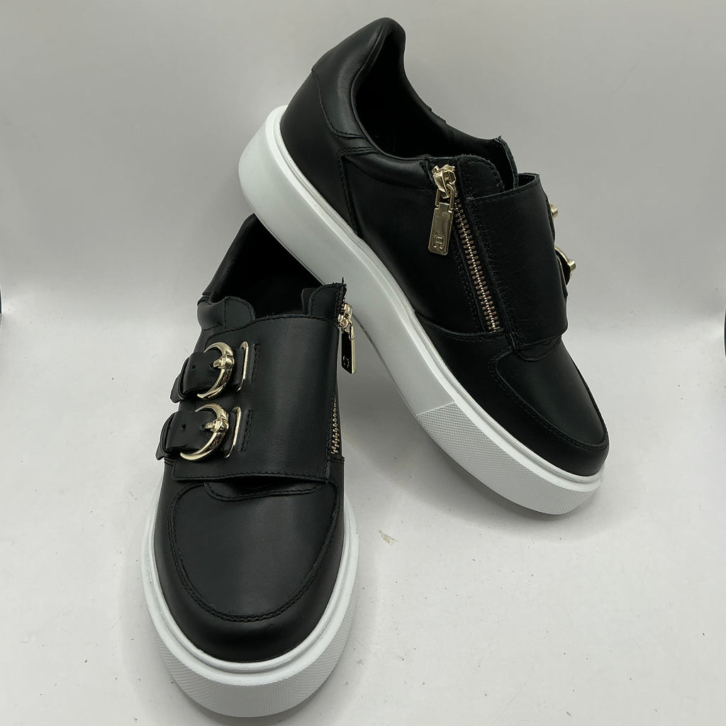 Aigner, Black Leather Trainers