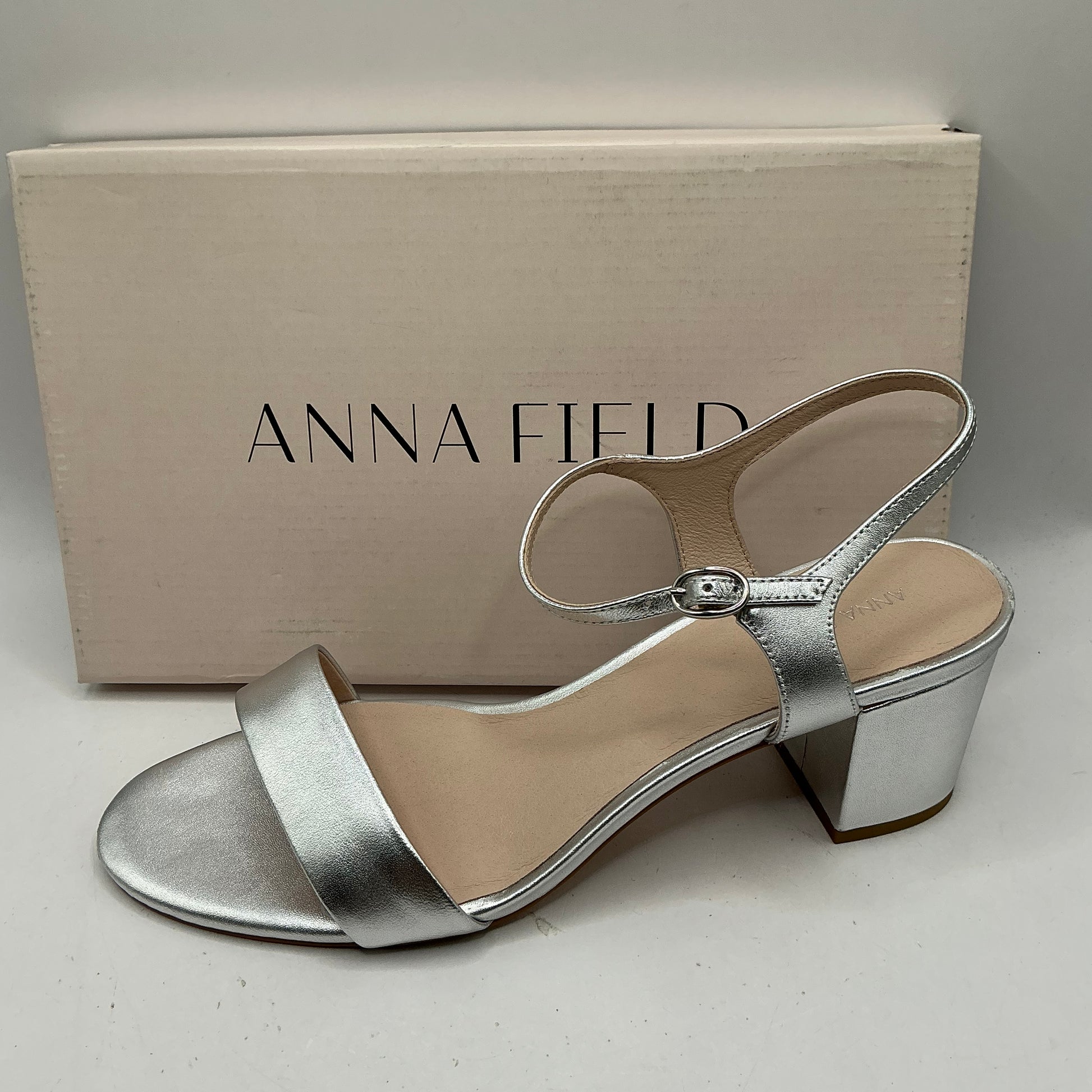 Anna Field Silver Sandals with chunky heel