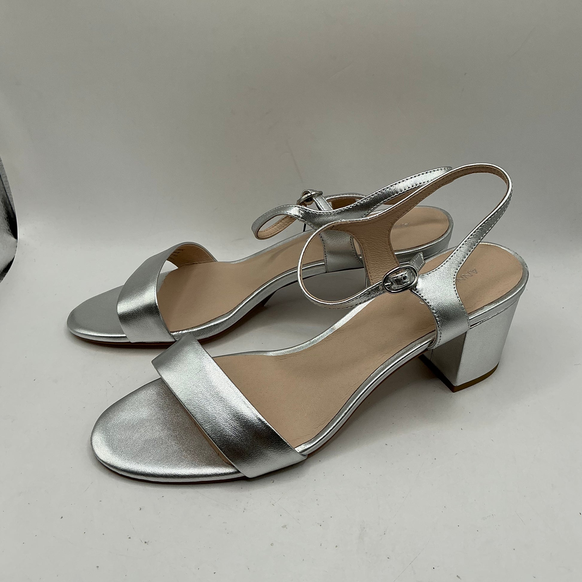 Anna Field Silver Sandals with chunky heel