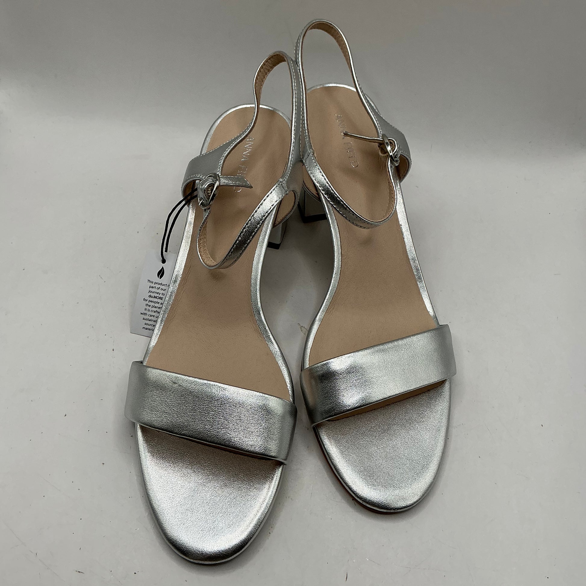Anna Field Silver Sandals with chunky heel