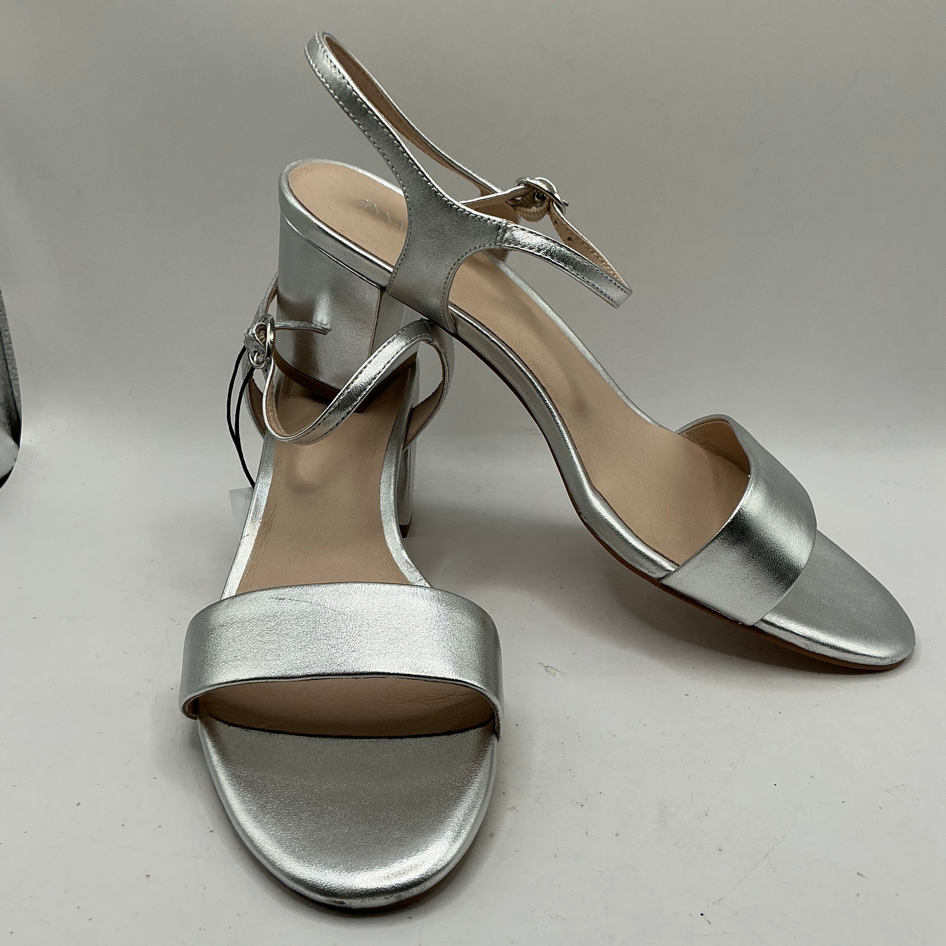 Anna Field Silver Sandals with chunky heel